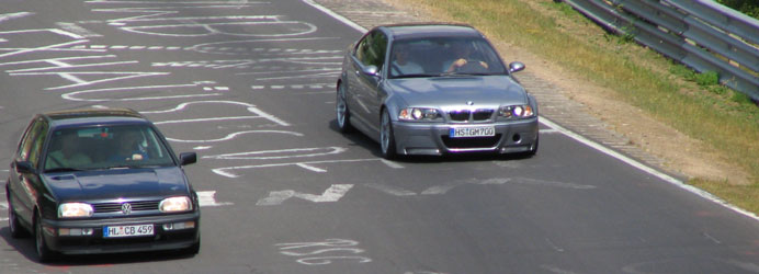 Scrapping it out at the Nurburgring